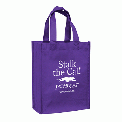 Non-Woven High Gloss Laminated Tote Bag- Best Custom Non-Woven Polypropylene Bags - Purple