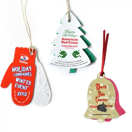 Seed Paper Christmas Ornaments | Promotional Eco-Friendly Ornaments