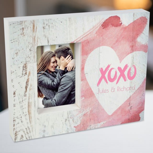 XOXO Hugs & Kisses,Custom Valentine's Day Photo Gift Box