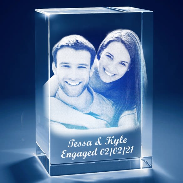 3D Photo Engraved Tower Crystal Keepsakes | Photo Customized Gifts 