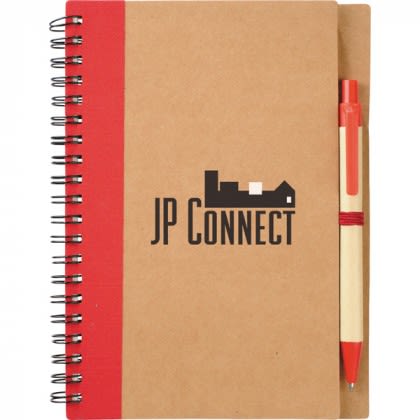 Eco Spiral Notebook with Pen | Branded Notebook & Pen Sets