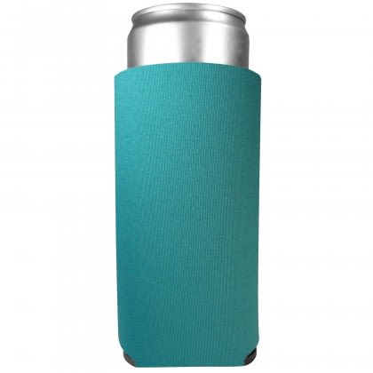 Printed Slim Fit 12oz Scuba Coolie - Turquoise