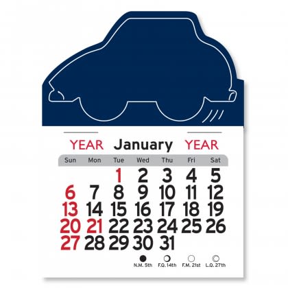 Peel-N-Stick® Calendar - Car - Navy