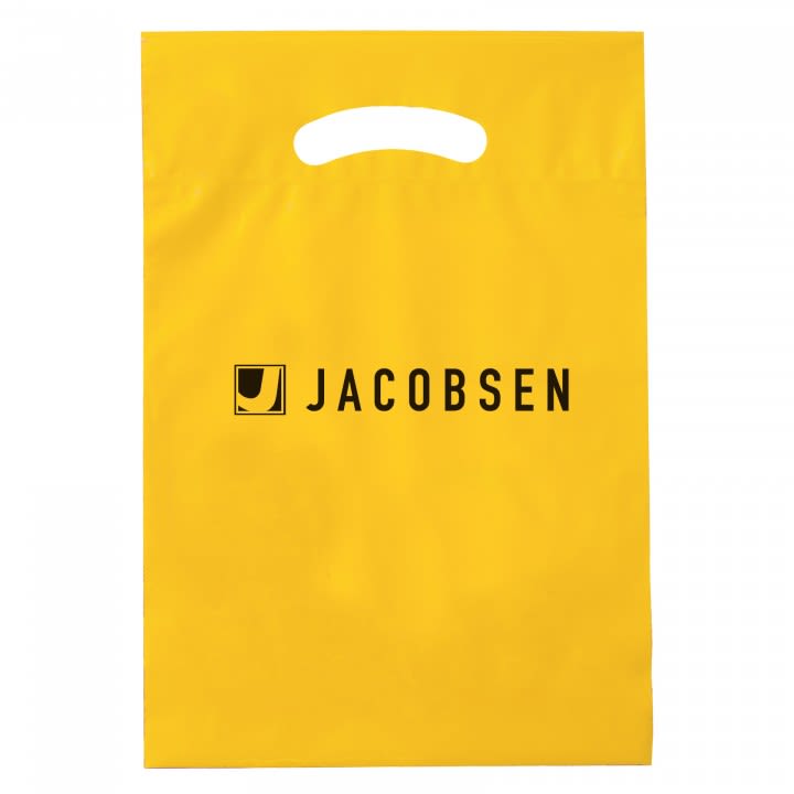 PTS51 - Personalized Plastic Tote Bag - 9 1/2 x 12 (Multiple Bag &  Imprint Colors Available)