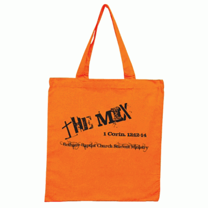 Cotton Rainbow Tote Bag- Orange