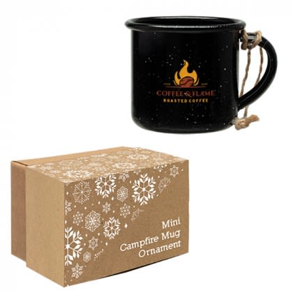 Promotional Mini Campfire Mug Ornament - Black