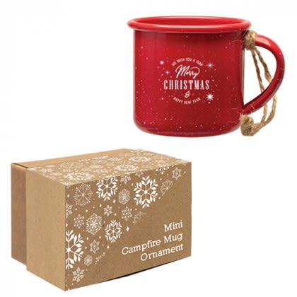 Promotional Mini Campfire Mug Ornament - Red