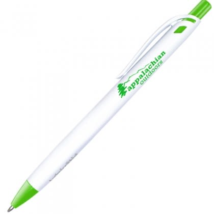 Imprinted MicroHalt Click Pen - Green