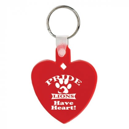 Soft Squeezable Key Tag - Heart Shaped