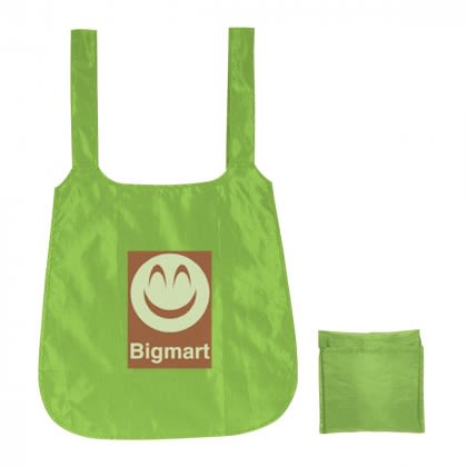 Green Convertible Rip Stop Tote Bag Backpack with Two Color Logo