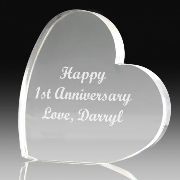 Personalized Acrylic Heart Keepsake With Your Own Message | Custom Heart Acrylic | Personalized Heart Keepsake