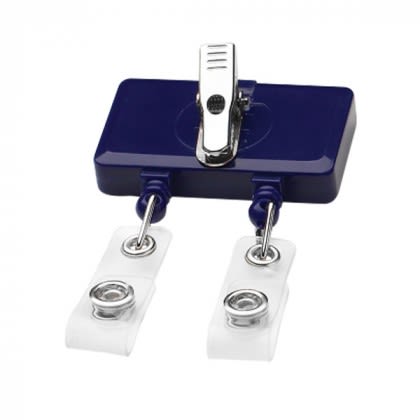 ID Label Jumbo Dual-Strap Badge Reel with Custom Logo