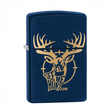 Custom Engraved USA Made Zippo Matte Color Windproof Lighter - Navy