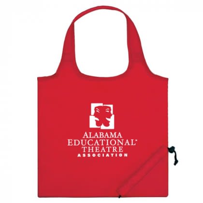 Red Folding Travel Color Tote Custom Logo