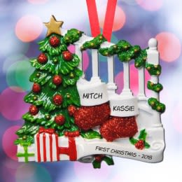 Hanging Stockings Personalized Family Ornament