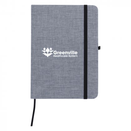 Heathered Journal with Logo Imprint Gray