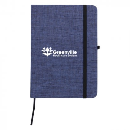 Heathered Journal with Logo Imprint Navy