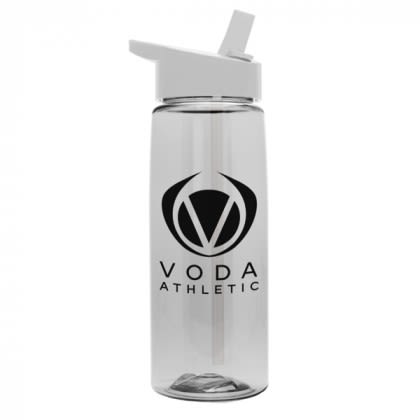Tritan Flair Bottle with Flip Straw - White/White Lid/Spout