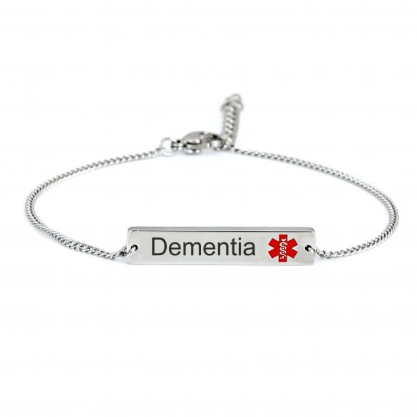 Custom Engraved Medical Bracelets for Adults | Personalized Medical ID Bar Bracelets | Fashionable Medical Alert Bar Bracelets