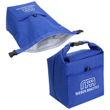 Customized Bellevue Insulated Lunch Tote - Blue Customized Bellevue Insulated Lunch Tote - Blue