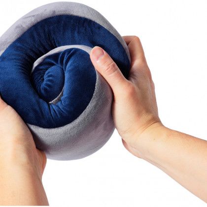 Logo AeroLOFT Travel Pillow with Sleep Mask - Pillow folds for storage