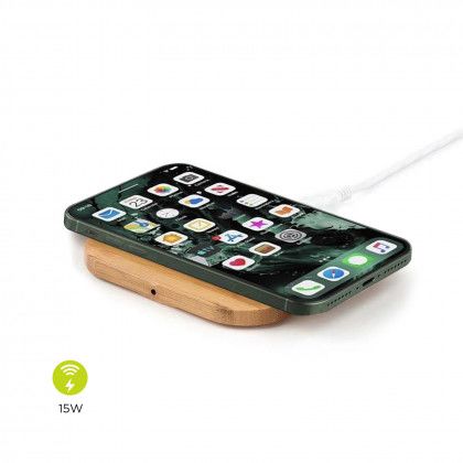 Custom Nature Inspired Bamboo Fast Charging 15W Pad - (phone not included)