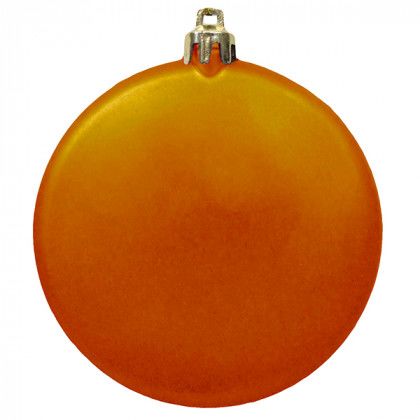 Holiday Orange Flat Round Shatterproof Ornament with Imprinted Logo