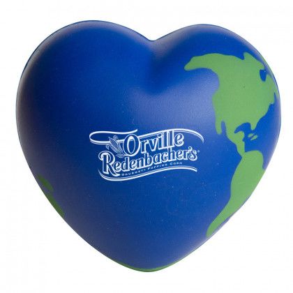 Printed Logo Earth Heart Stress Reliever