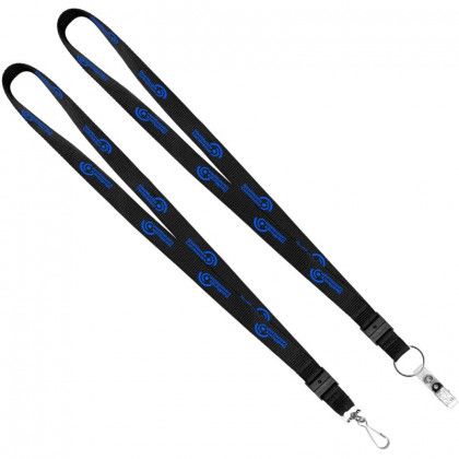 Logo Printed Ionshield Fast Track 3/4" Lanyard - Black