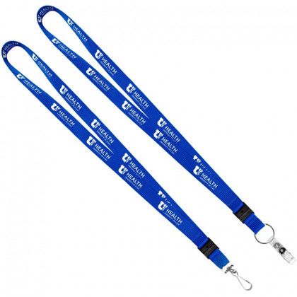 Logo Printed Ionshield Fast Track 3/4" Lanyard - Royal blue