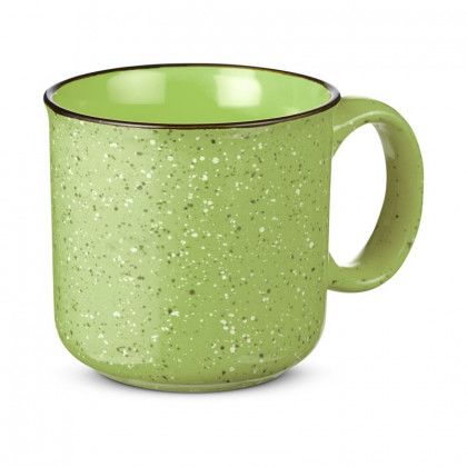 Customized Campfire Ceramic Mug - Lime green