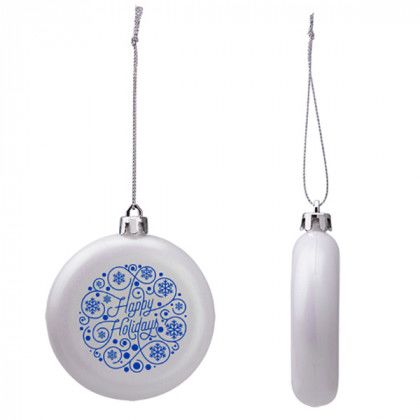 Shatter Resistant Flat Round Ornament Promo Pearl