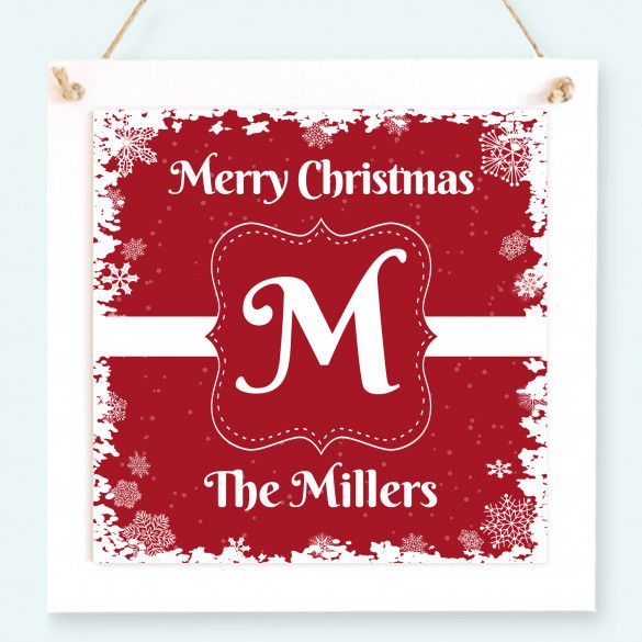 Personalized Merry Christmas Wall Sign For Home