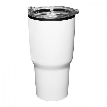 Printed Mondo 30 oz Insulated Tumbler - White Printed Mondo 30 oz Insulated Tumbler - White