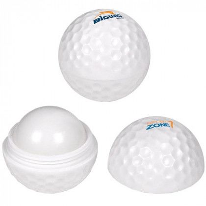 Logo Imprinted Golf Ball Lip Balm 