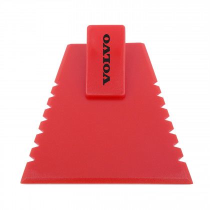 Imprinted Ice Scraper with Visor Clip - Red