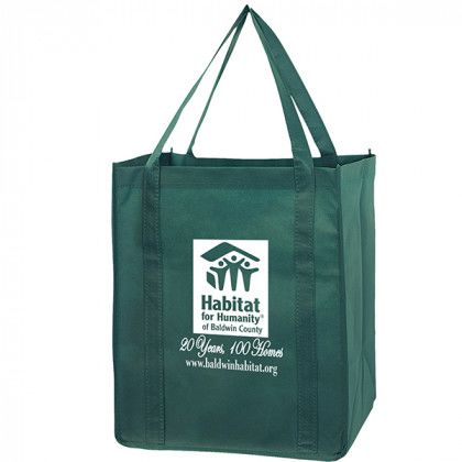 Recession Buster Grocery Bag with Insert - Hunter green