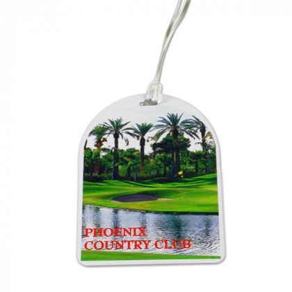 Custom Oval Top Full Color Golf Tag | Design Your Own Custom Golf Bag Tags