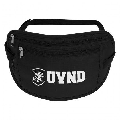 Printed Leisure Travel Money Belt - Black