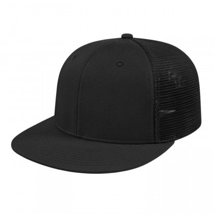 3D Logo Flexfit Performance Trucker Cap -Black