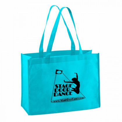 Teal Eco-Friendly Medium Shopping Bag | Budget Wholesale Non-Woven Tote Bags | Bulk Discount Tote Bags