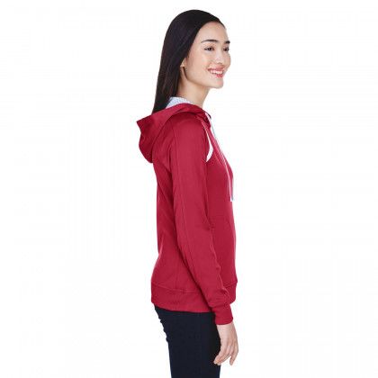 Women's Pullover Hoodie with Embroidered Logo - side view