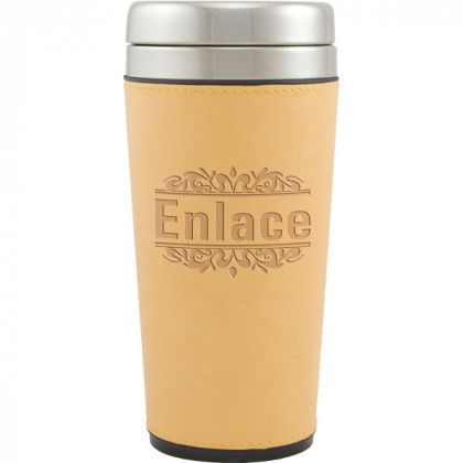 Customized 16 oz Regency Stainless Travel Mug - Goldenrod