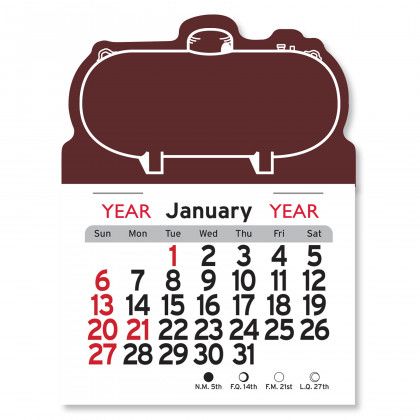 Peel-N-Stick® Calendar - Propane Tank - Burgundy