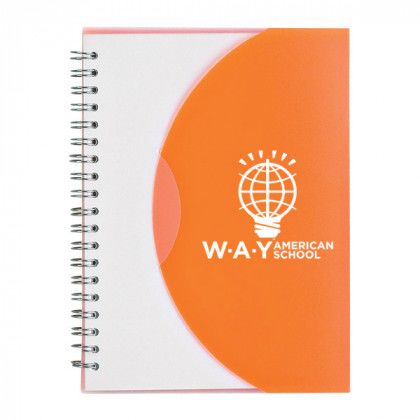 Orange Promotional Spiral Notebook Custom Logo
