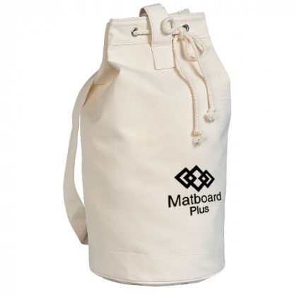 Natural Red Heavy Canvas Cotton Boat Tote - Natural