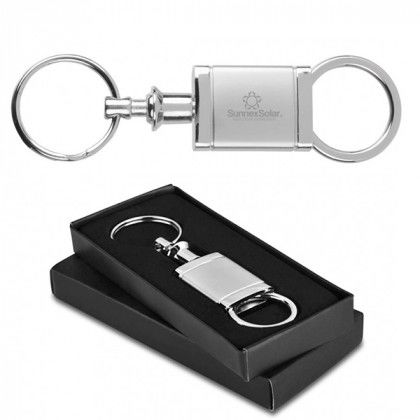 Pull Apart Custom Chrome Key Chain | Promotional Keychain
