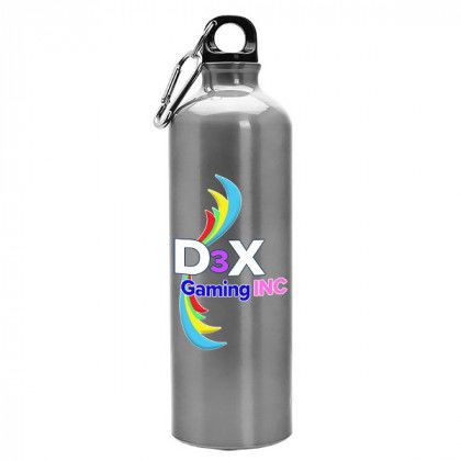 Digital Imprinted Aluminum 25 oz Sports Bottle - Silver