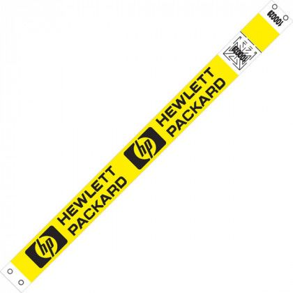 Custom Tyvek Tear Stub Wristband - Yellow 