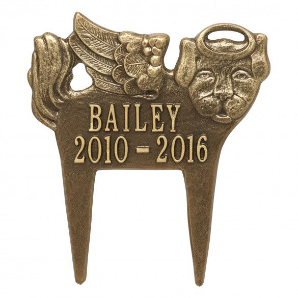 Customized Angel Dog Plaque for him